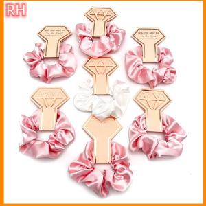 🔥🔥🔥ranghe 1Pcs Bridesmaid Gift Hair Scrunchies Team Bride To Be Haircircle Bridal Wedding Souvenir Bachelorette Party Bridal Shower Wedding Gift Souvenir For Guests