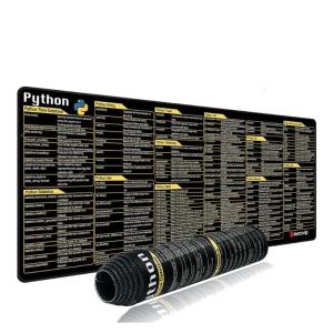 XXL Programming Language Office Shortcut Mouse Pad for Desk with NonSlip Rubber Base and Waterproof Surfaces