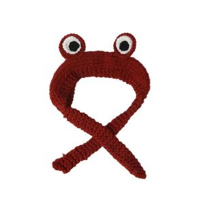GENENIC Knitted Knitted Frog Hat Korean Style Cute Women Beanie Hat Gift Idea Warm Warm Hat Cap Costume Accessory