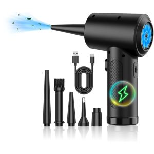 51000RPM Compressed Air Duster Keyboard Cleaner for Office Electric Cordless Air Duster PC Cleaning Air Blower Car Duster