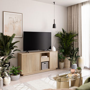 SB Design Square SB FURNITURE ตู้เก็บของ ขนาด 160 ซม รุ่น VALLEY สีไม้อ่อน (ความลึก 35 ซม.) (W160XD35XH75 ซม)