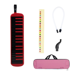 Air Piano Keyboard Melodica with Carrying Bag Mouthpiece Key Stickers Long Tubes 32 Key Melodica Musical Instrument