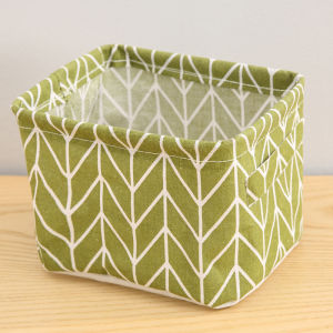 Nordic Style Size Storage Box Gift Basket Storage Bucket Cotton and Linen Foldable Storage Basket Small Square Box Storage Bucket