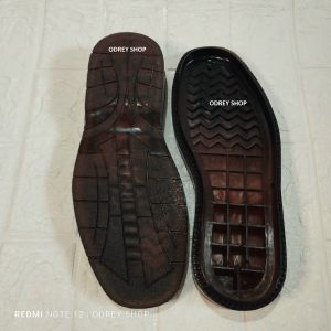 Outsole Pria Alas Bawah Sol Sepatu Pantofel Transparant PVC Premium Coklat 233 SCL size 38 sd 43