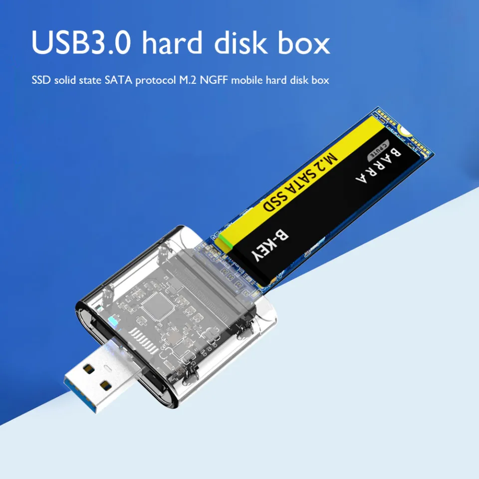 M.2 SSD Enclosure To USB 3.0 – Adapter For NGFF SSD 2242, 2260, 2280, External SSD Case