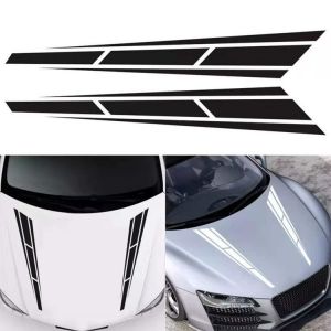 AEY-244 In-stock striped car hood decal   Full series of universal style car hood stickers and decals
