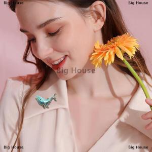 [COD] Big House เข็มกลัดปลาวาฬเคลือบรูปสัตว์น่ารักสำหรับผู้หญิงเสื้อโค้ทเครื่องประดับสำหรับงานเลี้ยงของขวัญ