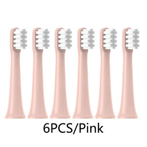 6PCS Replaceable Brush Heads for XIAOMI T100 Sonic Electric Toothbrush Soft DuPont Caps Bristle Brush Vacuum Package Nozzles