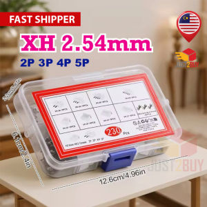 【STOK MSIA】Penyambung JST 230pcs JST Connector XH 2.54mm Pitch Terminal Kit 2p 3p 4p 5pin