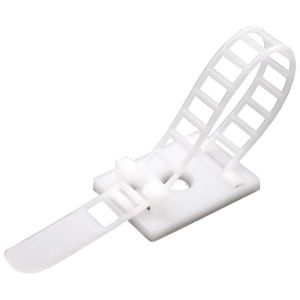 Isi 100 Adjustable Penjepit Kabel Klip Pengikat Tempel Perekat Kuat Tie Pengikat