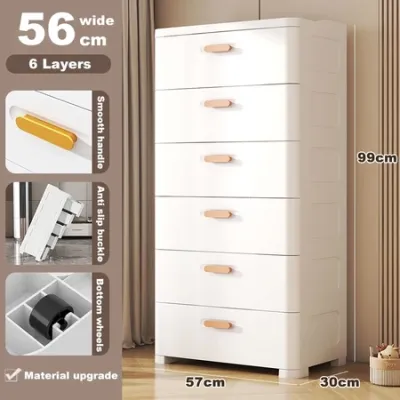 JJ.SG Multi-Layers Drawer Cabinet Plastic Chest Storage Cabinet with wheels Living Room Storage Wardrobe