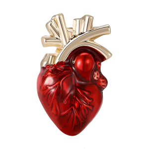 Unique Human Body Organ Brooch Lightweight Heart Lapel Pin Jackets Bag Backpack Badge Clothes Jewelry for Everyday Wear