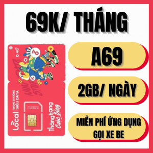 ( MIỄN PHÍ 1 THÁNG ĐẦU ) Sim 4G Mobifone Data TỐC ĐỘ CAO  Đàm Thoại Nội Ngoại Mạng Thoải Mái Gia Hạn Chỉ Từ 69K Từ Tháng Thứ 2 A69 A79 A89 A99 A119 | FREESHIP - CHƯA KÍCH HOẠT