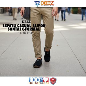 DBEZ Sepatu Casual Slip On Anti Slip Fashion Mules Loafer Kerja Kuliah dan Santai Pria SPC02B