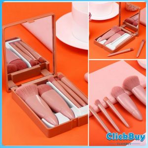 ClickBuy แบบพกพา 5 ชิ้น ชุดแปรงแต่งหน้า สวยครบเซต Makeup brush