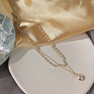 GL Fashionable double-layer pearl temperament elegant Necklace for women N7027-28