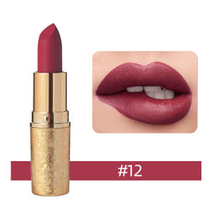 LAMEILA VINCINER 12-color Velvet Matte Lipstick High Pigmentation Lip Gloss Non-stick Cup Waterproof Long-lasting Moisturizing Lipstick Lip Glaze Women Makeup