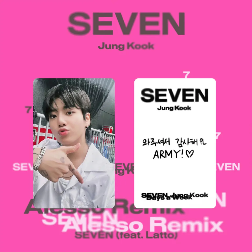 BTS Jungkook Seven PhotoCards Legendary Limited Edition