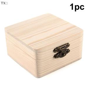TX🏮💓🧧 8x8x4.7cm đồng bằng tự nhiên bằng gỗ đóng gói hộp lưu trữ Hộp quà tặng hộp lưu trữ bằng gỗ hộp lưu trữ đồ lặt vặt nhà lưu trữ hộp