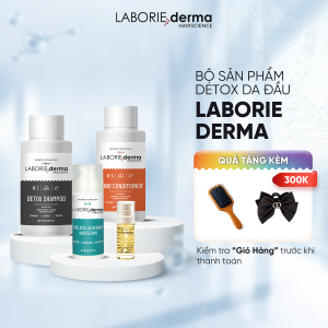 [MUA COMBO DETOX TẶNG LƯỢC + KẸP TÓC] COMBO DETOX CHO TÓC LABORIE DERMA