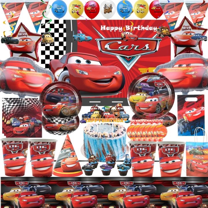 {CUB Toy City} Disney Cars Birthday Party Decorations Cartoon Lightning ...