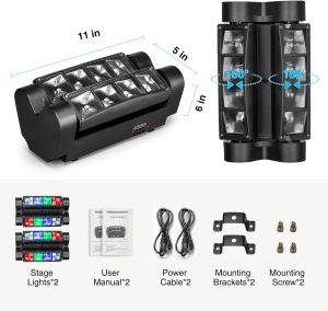 Stage Light 8 Eyes Stage Lights for Party Lights Disco Rgb Stage Light 8 Eyes Disco Light Laser