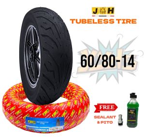 JH High-Quality Tubeless Motorcycle Tire 13”/14” with Free Sealant & Pito - Durable & Reliable Performance 100%