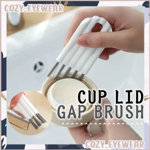 Cup Lid Gap Nylon Brush Groove Multifunctional Crevice Bendable Cleaning Bottle Dead Corner Mini Cleaner Cup Brush