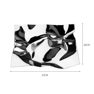 [SG Stock] Nordic Style Stainless Steel Fruit Plate home deco vanity tray desktop organizer catchall tray