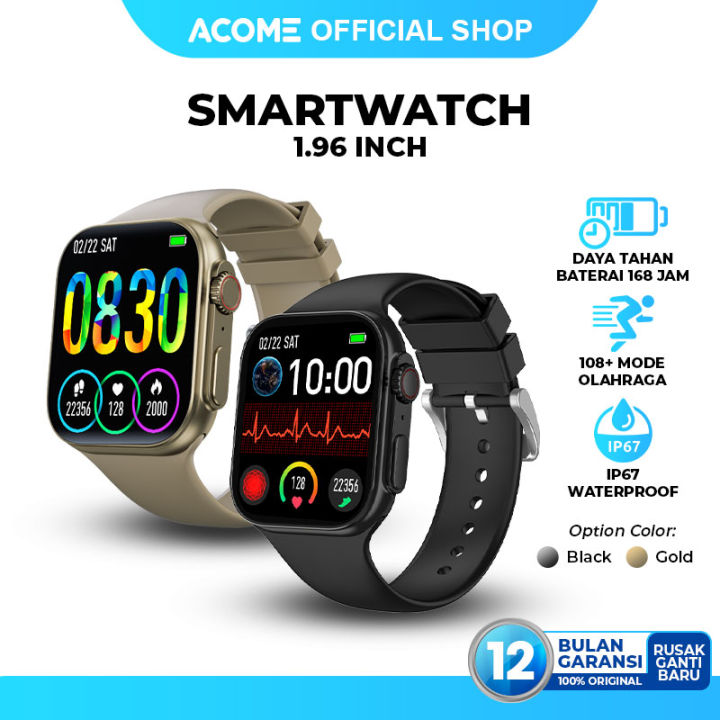 ACOME Sport Smart Watch S1 Plus Tahan Air Bluetooth Large Screen