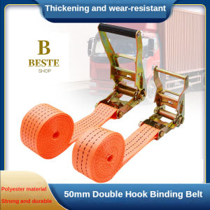 【Ready Stock】Heavy Duty Ratchet Tie Down Cargo Lashing Belt 2 Inches 10 Meters Length 5 Tons