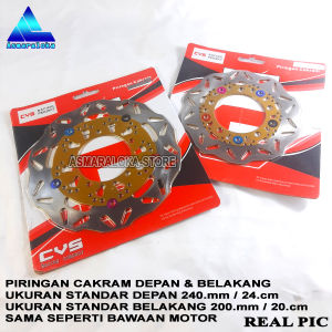 PAKET Disk Brake Piringan Cakram Depan Belakang Yamaha Vixion NVA NVL Dan Old Ukuran Standar