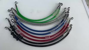 Đen 400mm - 2200mm 28°- 90° Ống phanh thủy lực xe máy Ống ống cáp bện dầu