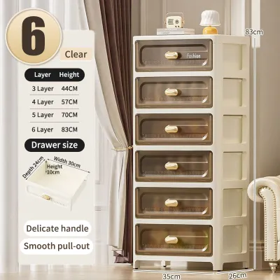 L35cm New Plastic Drawer Gap Plastic Drawer Cabinet Bathroom Cabinet Moving Rack Kitchen Narrow Organizer Storage Cabinet夹缝收纳柜