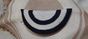 UAH-2003-HMSC Half Moon Shape Clutches Jute Braided