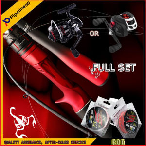 【COD】Pipeliness Fishing Rod Set M ultra-sensitive conduction fishing rod with original fuji japan guide ring 2 section high carbon rod body fishing lure rod light and hard pole for all water Warranty