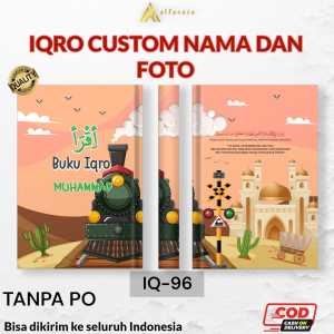 Alfareza - Variasi Buku Iqro Milenial Custom Nama & Foto Hardcover Softcover / Iqra Full Color BW Jilid 1 - 6 Lengkap