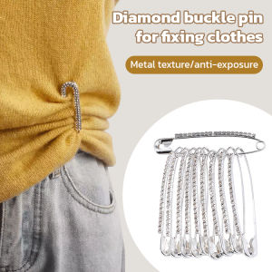 ✨✨Waist-Tightening Artifact✨Waist-Tightening Pins /Imple High-End Rhinestone Pins/ Simple and Advanced Rhinestone Brooch Pin/Skirts Safety Pins/Crystal Shiny Brooch Pin for Pants Waist Adjustment