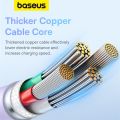 Baseus 100W USB A To USB Type C Cable Charger 6A Qualcomm 3.0 QC Quick Charge Fast Charging 480 Gbps Data Transfer USBC USB-C TypeC Type-C Nylon Braid for Samsung S23 Huawei Realme Xiaomi Smartphone Tablet Android. 