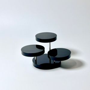 ชั้นวางโมเดล POP MART แท่นอะคริลิคทรงกลม3ช่อ ปรับหมุนได้360องศา ชั้นอะคริลิคใส ชั้นอะคริลิคหมุนได้