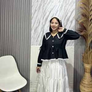 CRS - BRENDA BLOUSE POLOS RENDA / ATASAN WANITA RENDA -PN