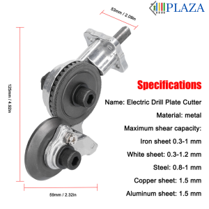 ADAPTOR DRILL PLATE CUTTER MESIN BOR GUNTING PLAT SENG LOGAM NON HANDLE