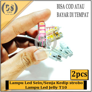 2pcs Lampu LED Sen Senja Kedip Strobo - Lampu Led Sein Kedap kedip - Jelly Kedip Strobo T10 6Mata12V