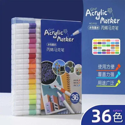 Bút Màu Acrylic Marker Cao Cấp 12/24/48/60 MàuTô Vẽ Được Trên Nhiều Chất LiệuMực Nhanh Khô Nét Chuẩn Bền Màu