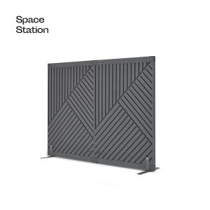 Space Station ฉากกั้นห้อง ฉากกั้นโต๊ะทำงาน (OBLIQUE 160 cm DOUBLE SET) (2 แผ่น + ขาตั้ง 2 ชุด) ขนาดW160xH120cm 2PS-80