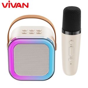 Vivan Home Theater Mini Amplifier Speaker Subwoofer Karaoke Blue tooth Wireless Portable Speaker With  Microphones For Family Ktv