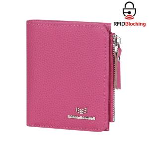 (Local Delivery) Royal Bagger RFID Blocking Genuine Leather Short Wallet for Women - Slim Bifold Coin Purse Fashionable & Simple Design 3201