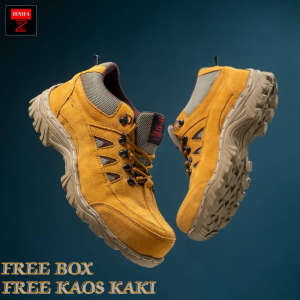 Sepatu Safety Ujung Besi Boots Zenifa Cross Kerja Proyek Hiking Outdoor Premium
