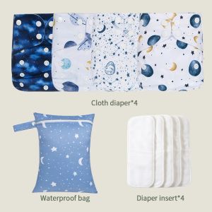 HappyFlute Ecological Cloth Diaper Breathable NappyWashable Reusable Diaper Gift Set With Wetbag2026