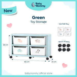 Babymommy👶Yeya Toy Storage Kids Storage Rack Rak Simpanan Mainan Kanak-Kanak Storage Organizer Children Drawer 儿童玩具收纳架